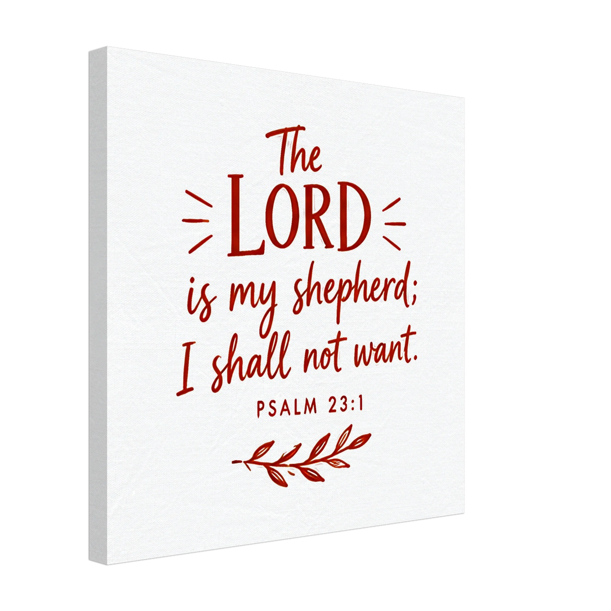 The Lord Is My Shepherd, Psalm 23:1 scripture canvas wall art