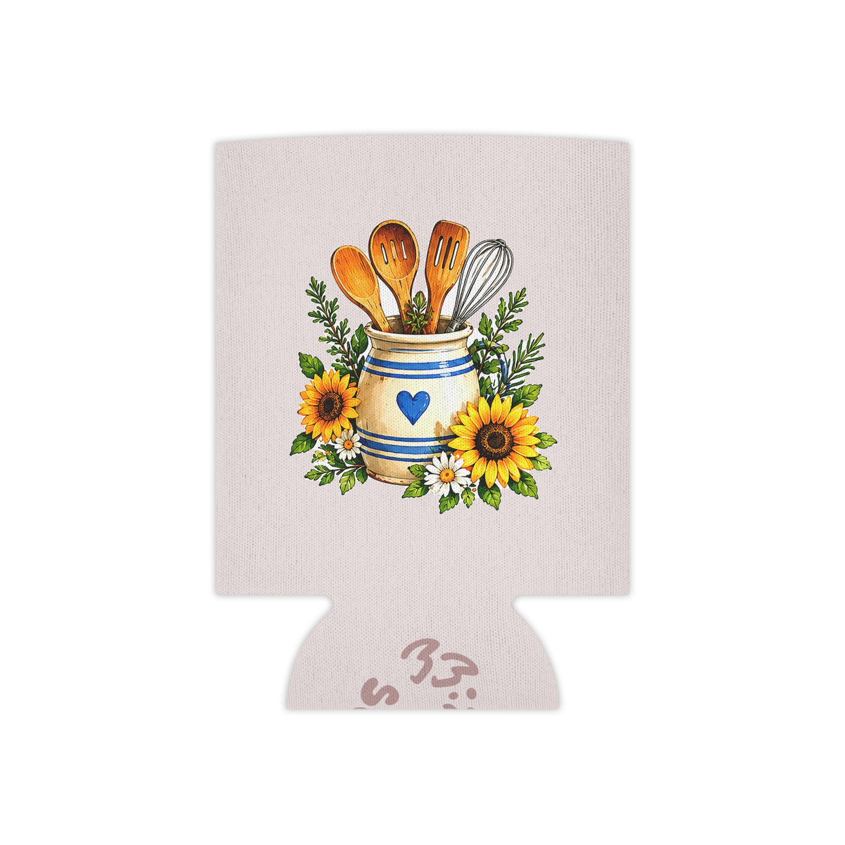 Rustic Kitchen Sunflower Mason Jar Can Cooler