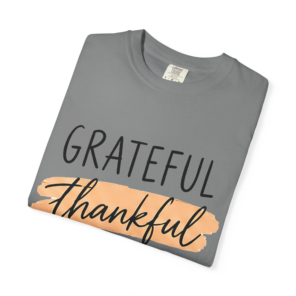 Grateful Thankful Blessed T-Shirt — Christian Faith Scripture Tee (1 Thessalonians 5:18)