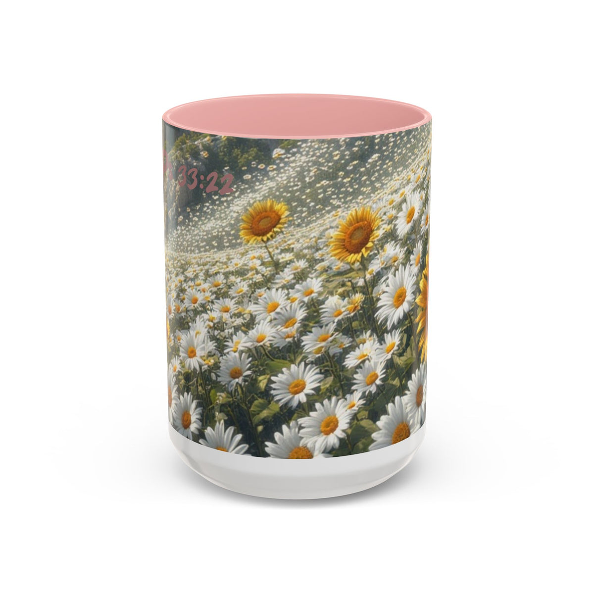 Daisy & Sunflower Field Accent Coffee Mug — Floral Nature Scene (11/15oz)