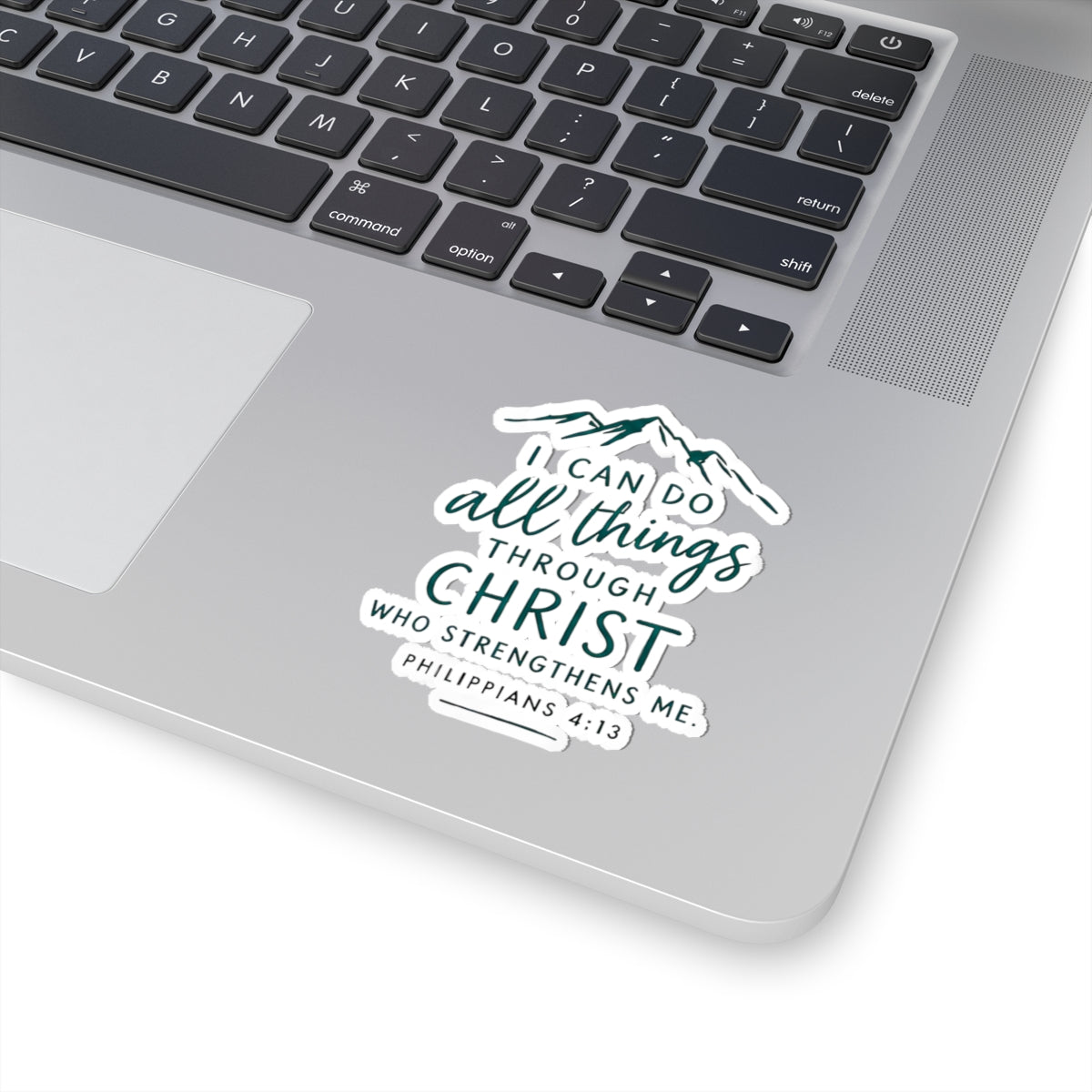 Philippians 4:13 Sticker – I Can Do All Things Through Christ Christian Vinyl Decal