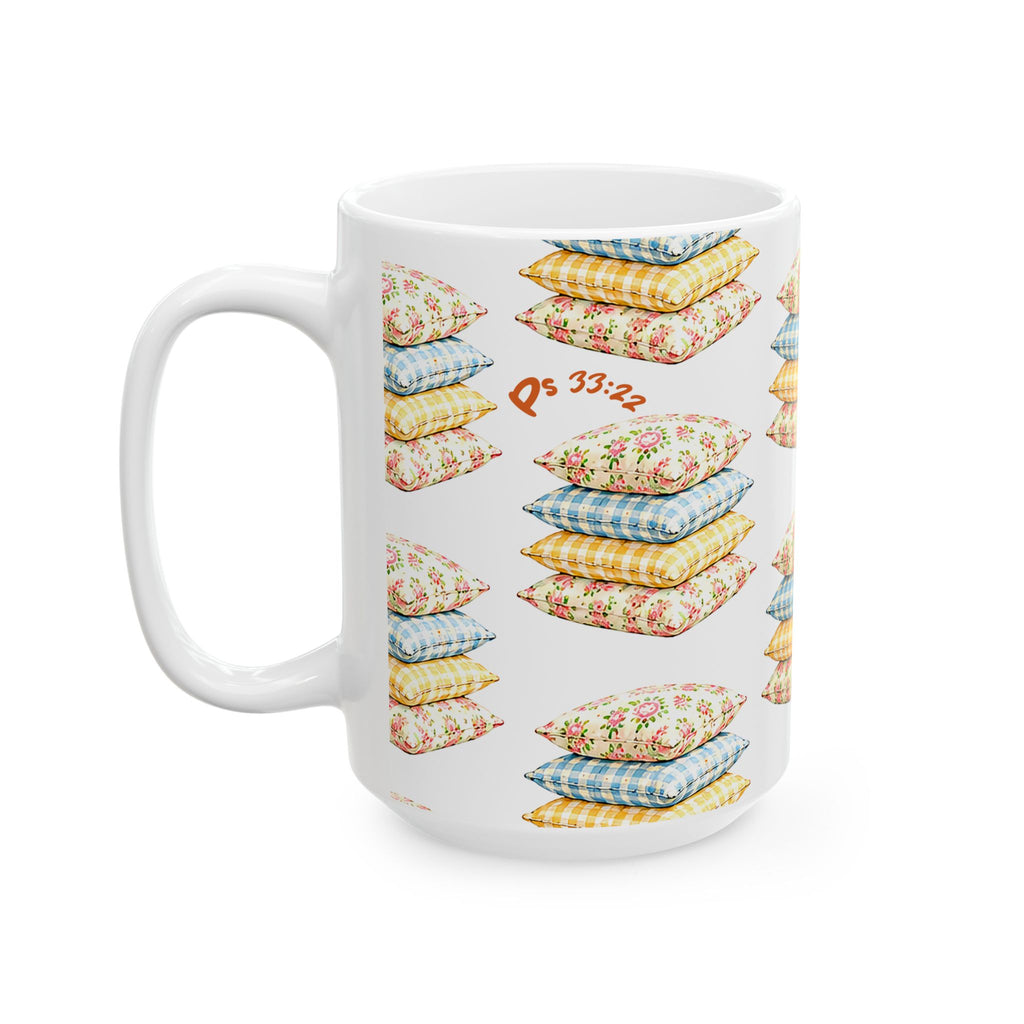 Cozy Cottage Pillow Stack Ceramic Mug (11oz & 15oz)