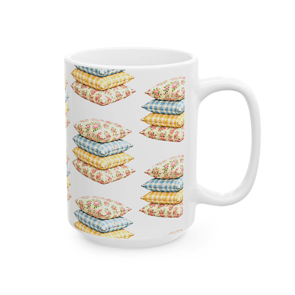 Cozy Cottage Pillow Stack Ceramic Mug (11oz & 15oz)