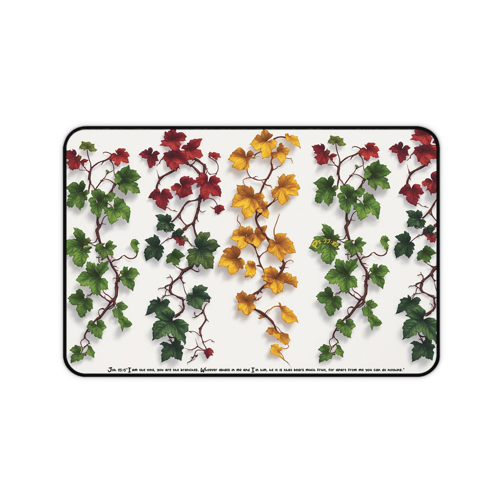 Vine Stripe Desk Mat — Botanical Ivy Mouse Pad for Home Office