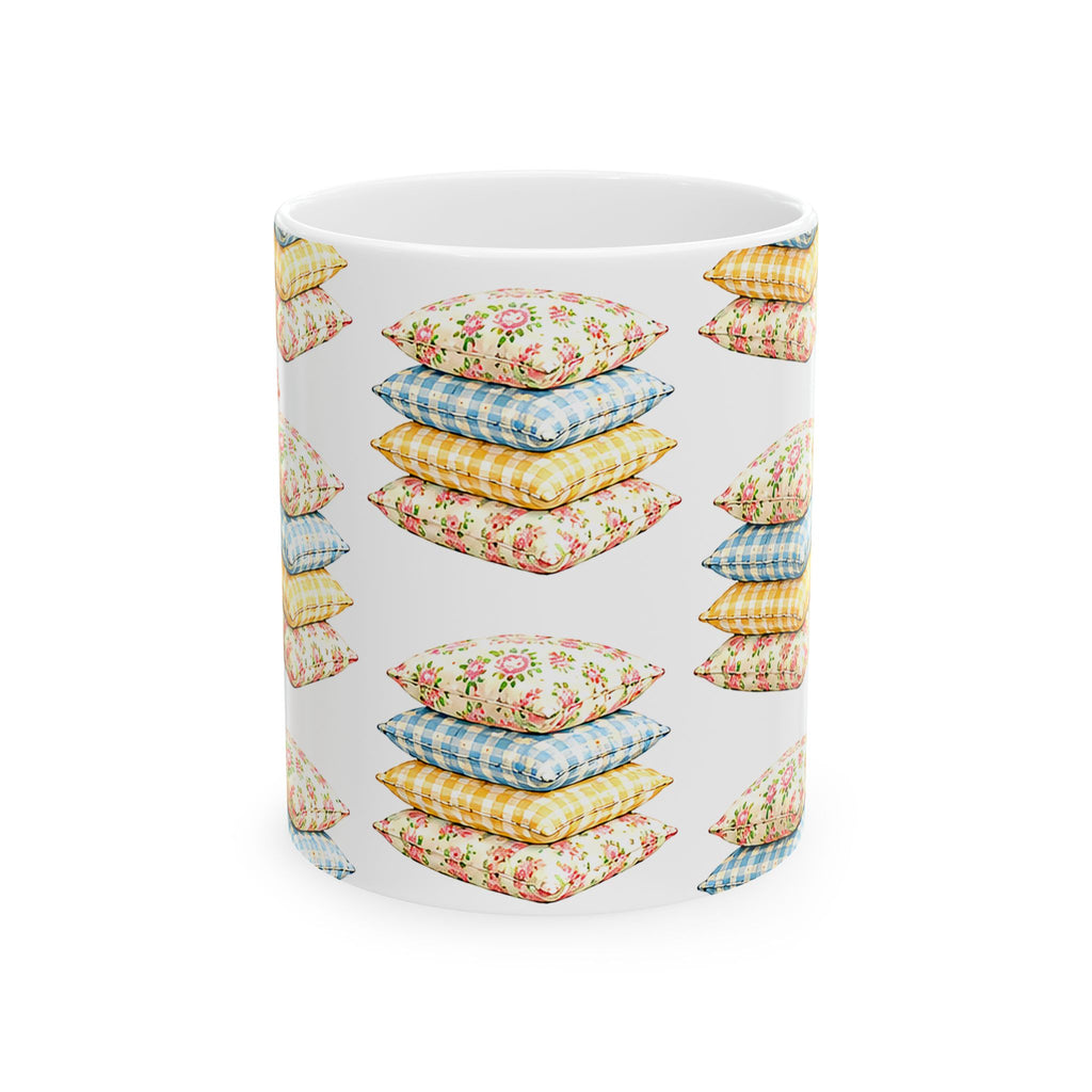 Cozy Cottage Pillow Stack Ceramic Mug (11oz & 15oz)