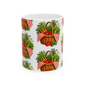 Garden Harvest Mug — Vintage Picnic Basket Vegetables Coffee Cup (11oz/15oz)