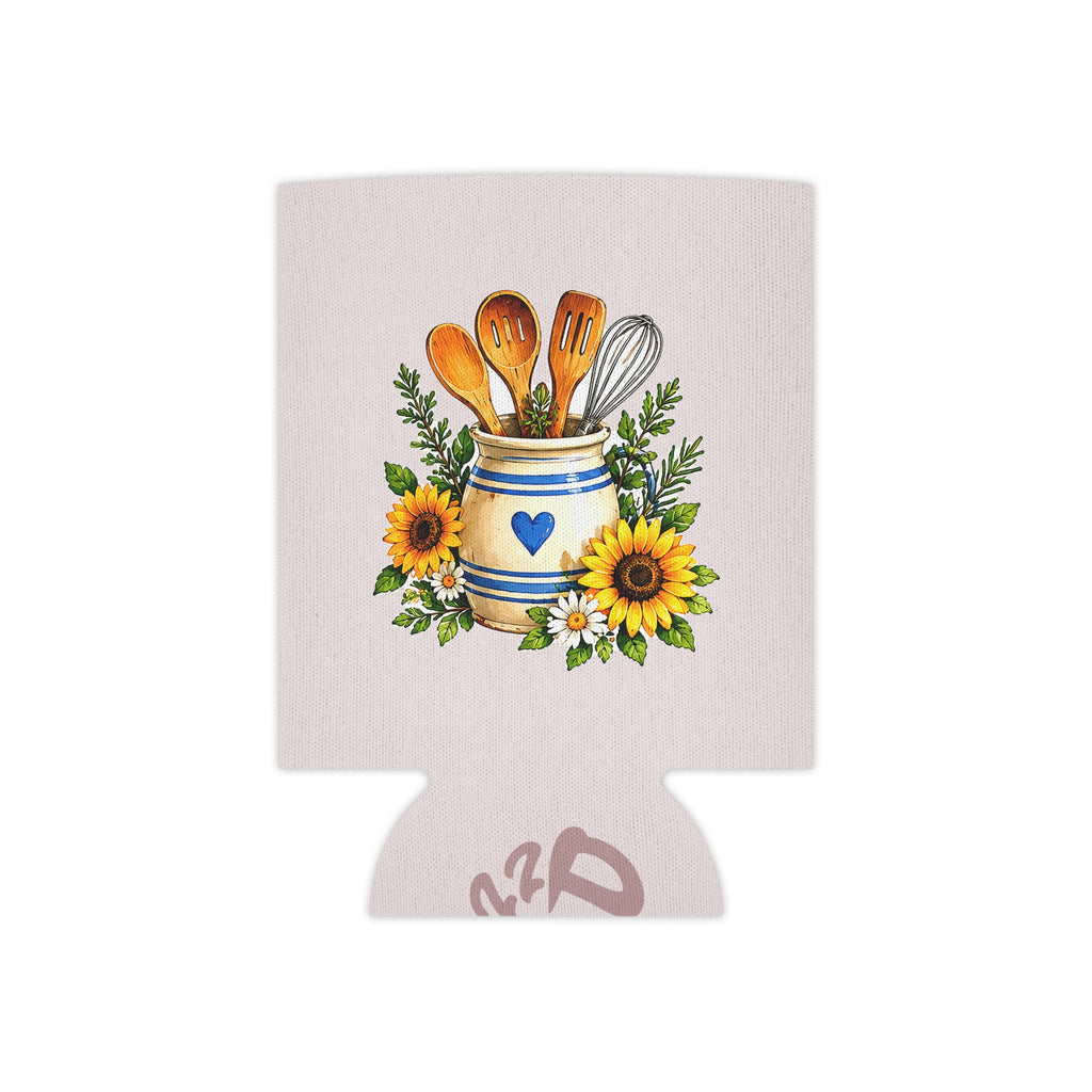 Rustic Kitchen Sunflower Mason Jar Can Cooler