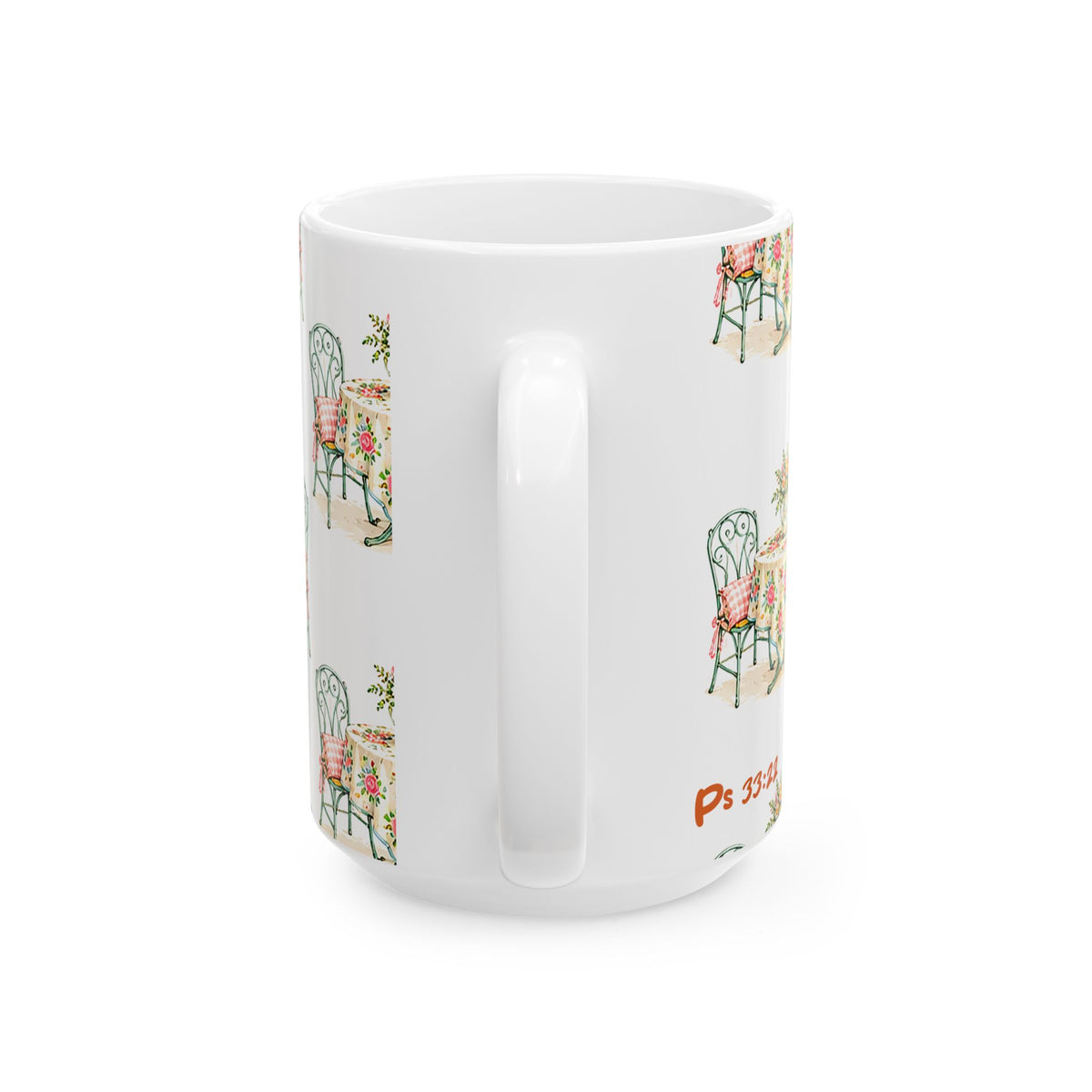 Whimsical Garden Chair Ceramic Mug