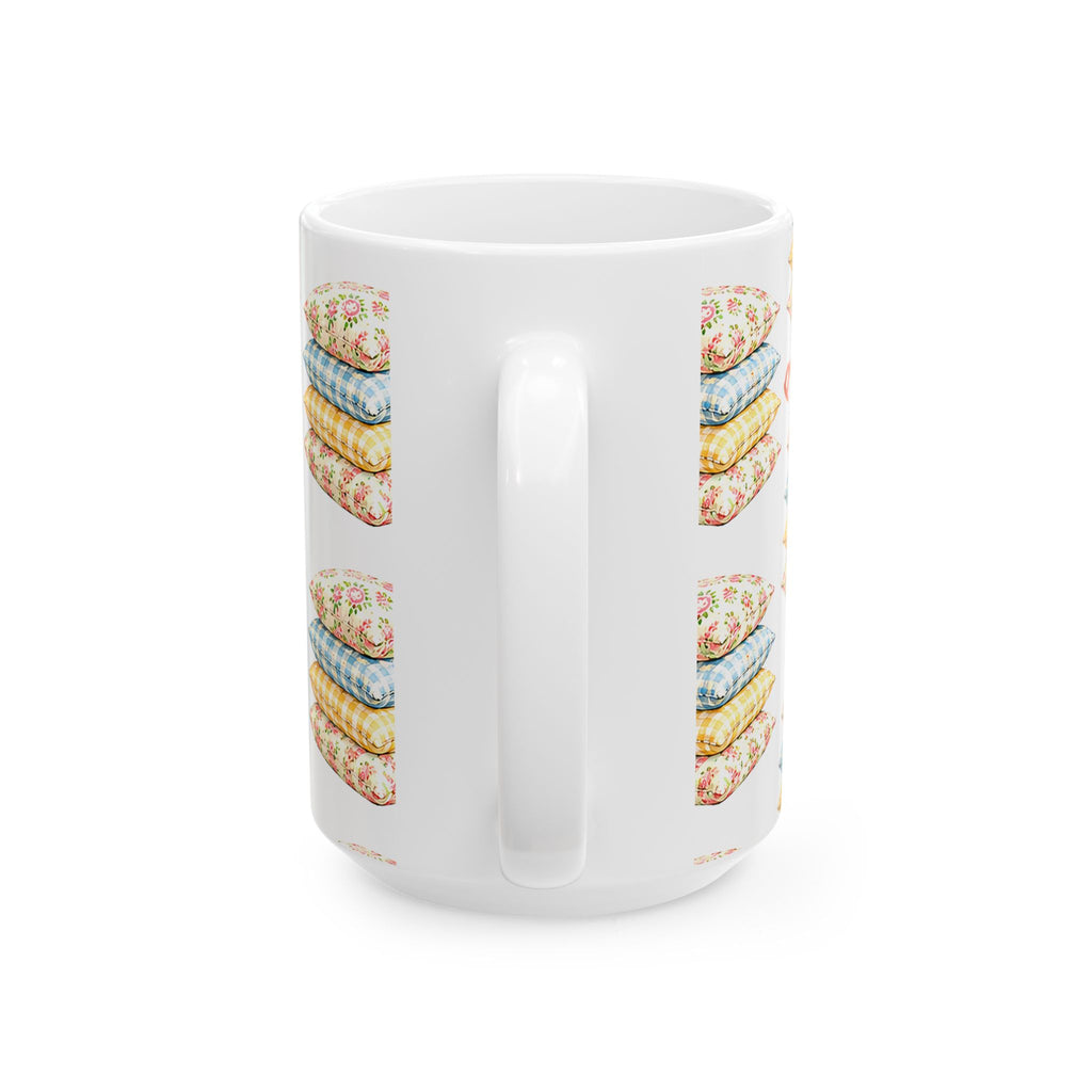 Cozy Cottage Pillow Stack Ceramic Mug (11oz & 15oz)
