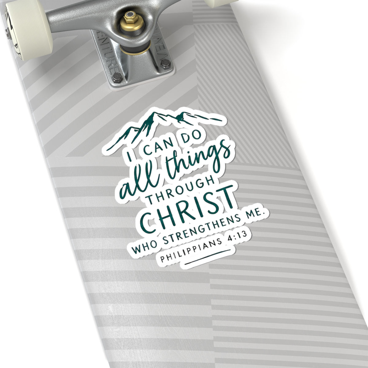 Philippians 4:13 Sticker – I Can Do All Things Through Christ Christian Vinyl Decal