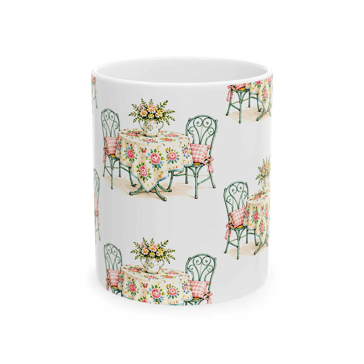 Whimsical Garden Chair Ceramic Mug