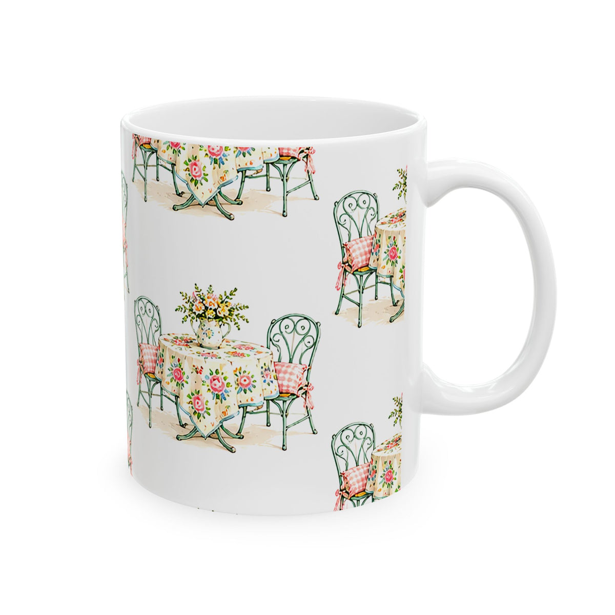 Whimsical Garden Chair Ceramic Mug