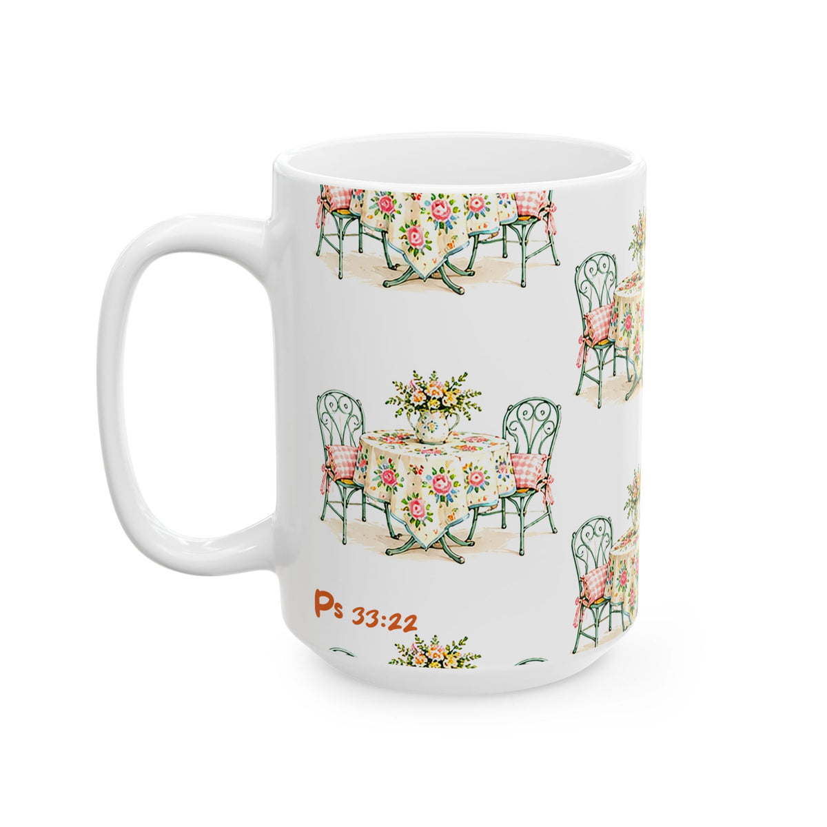 Whimsical Garden Chair Ceramic Mug