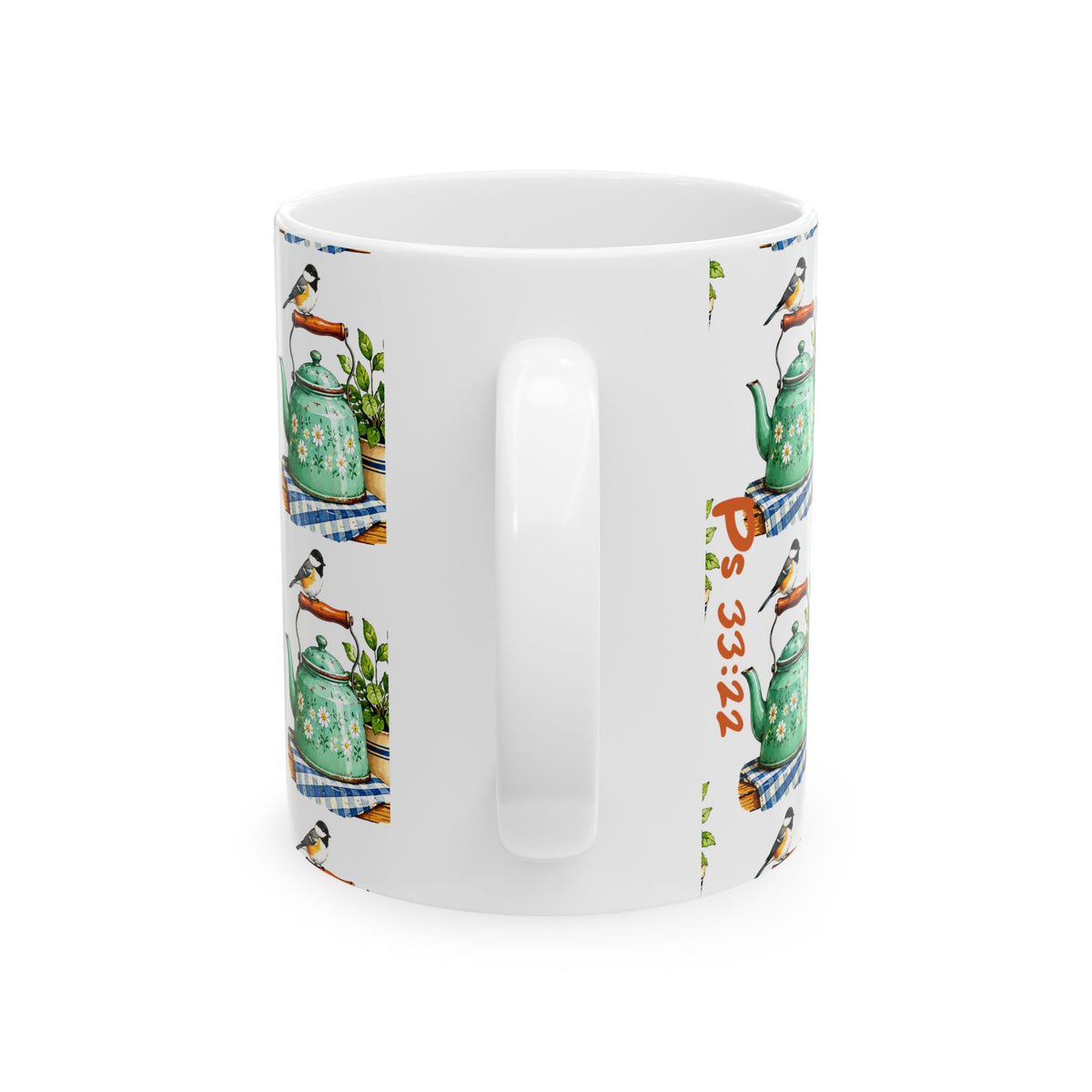 Botanical Teapot Ceramic Mug — Vintage Kitchen Plant Illustration (11oz & 15oz)
