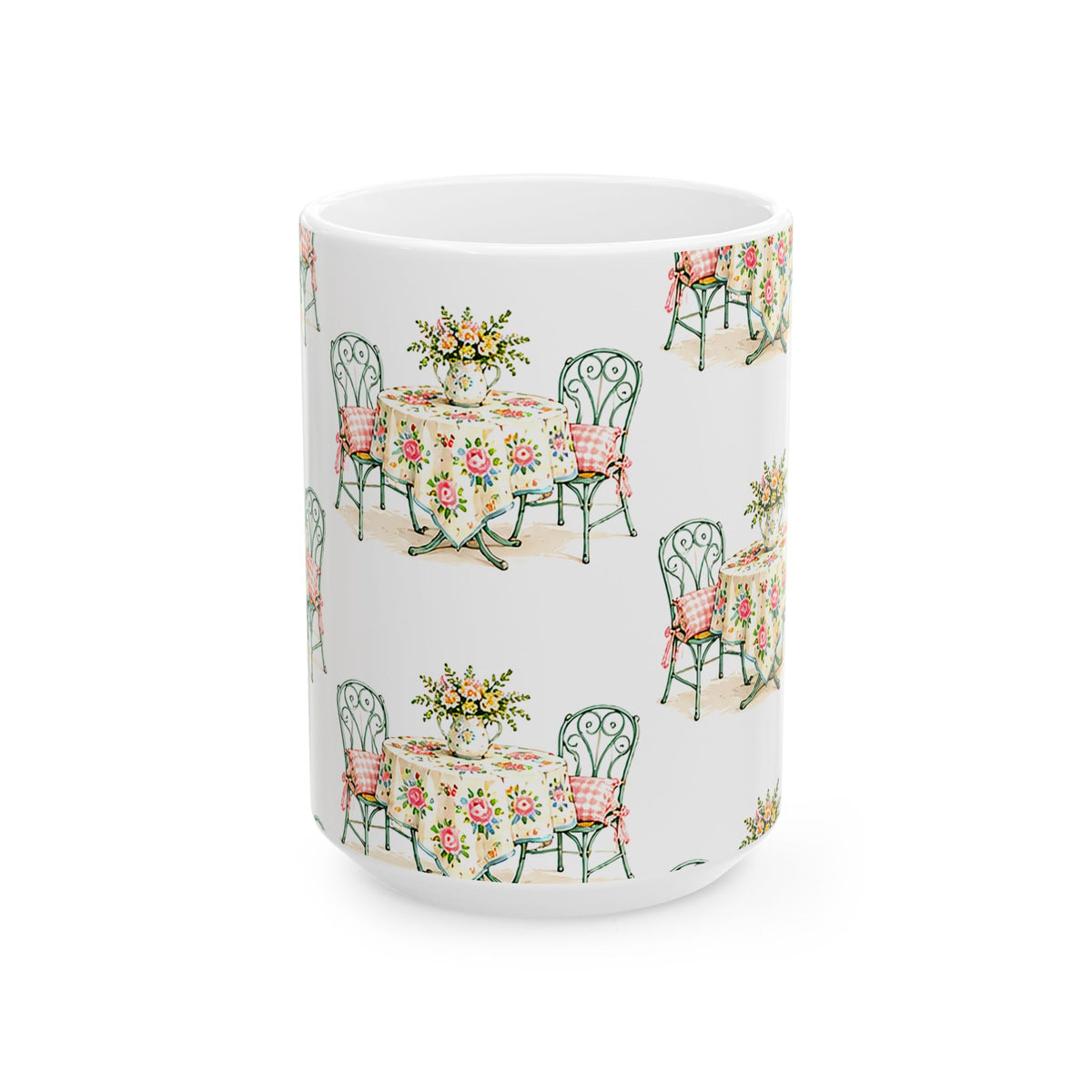 Whimsical Garden Chair Ceramic Mug