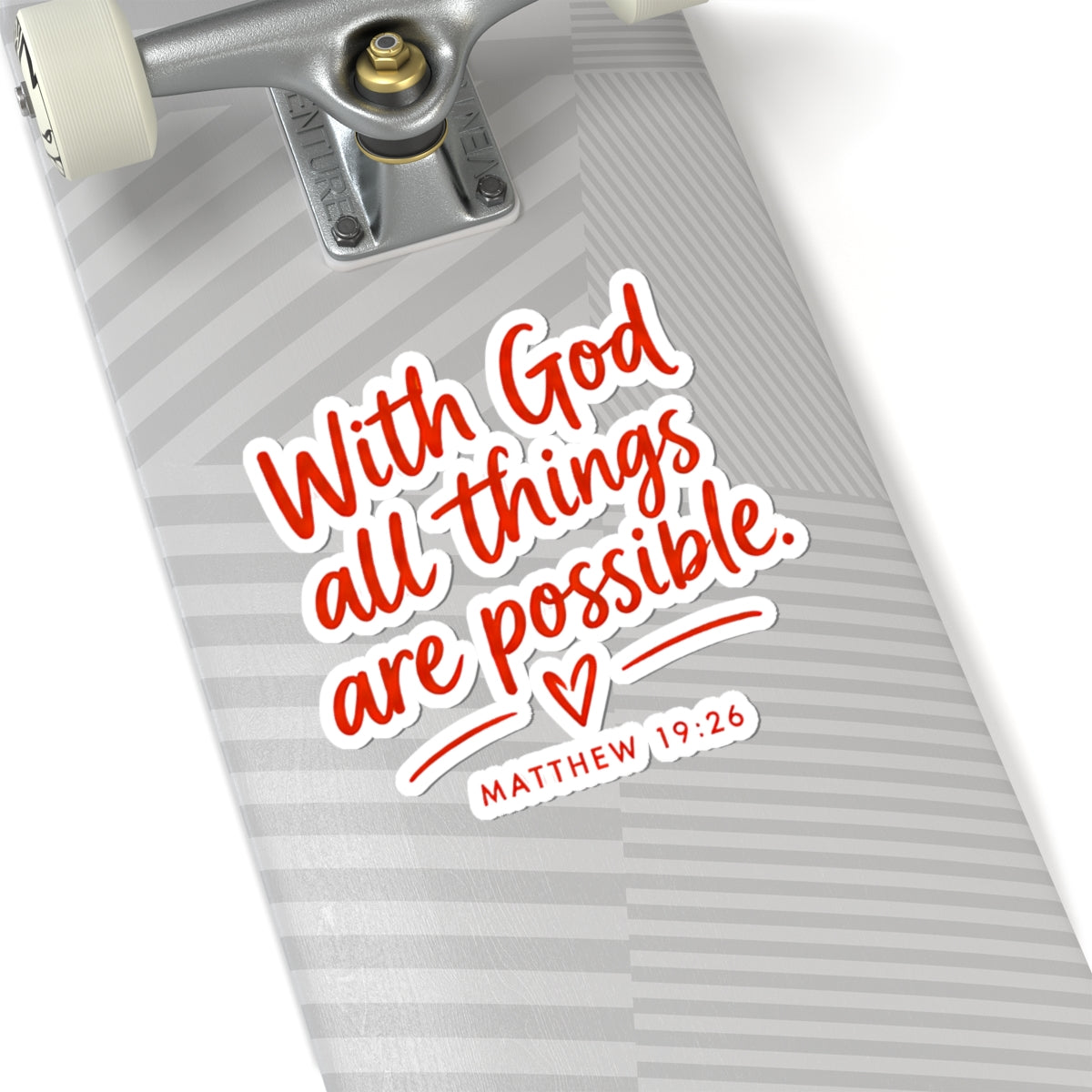 With God All Things Are Possible Kiss-Cut Sticker – Matthew 19:26