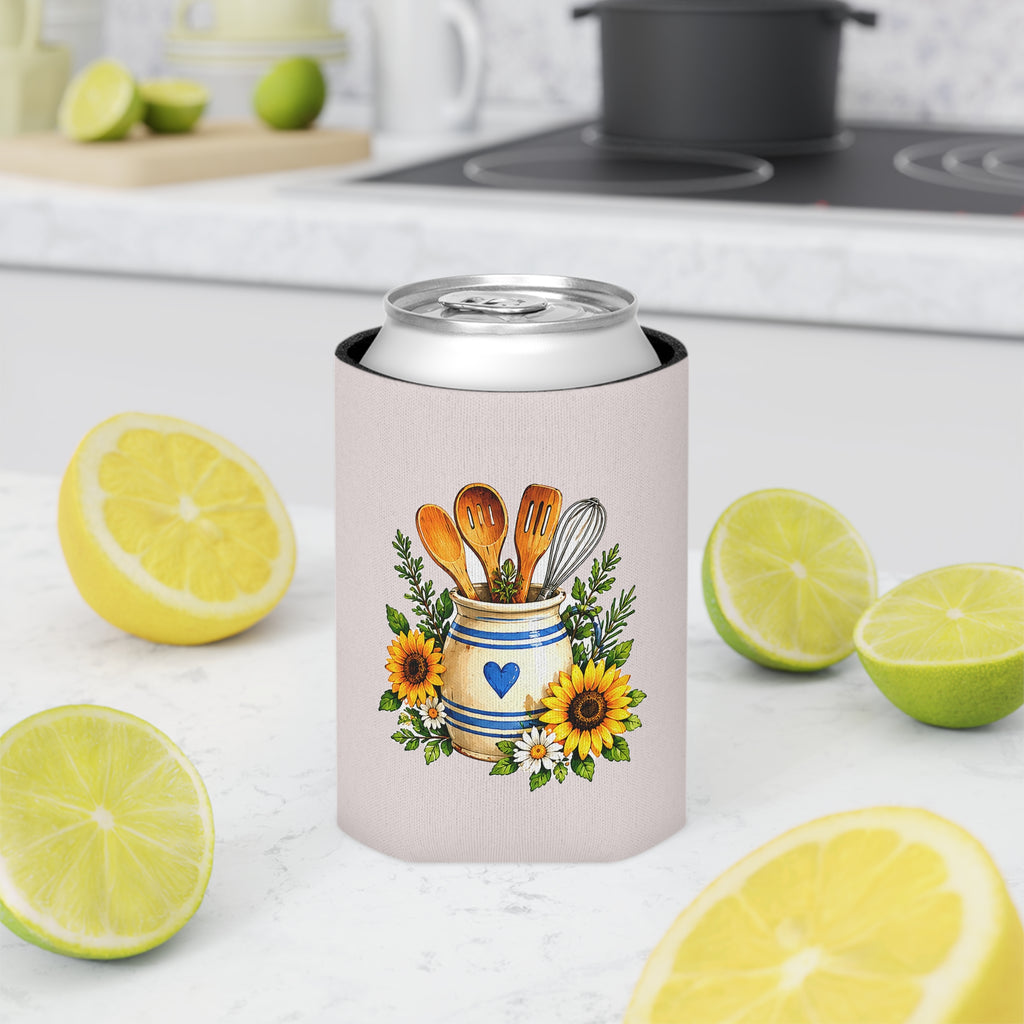 Rustic Kitchen Sunflower Mason Jar Can Cooler
