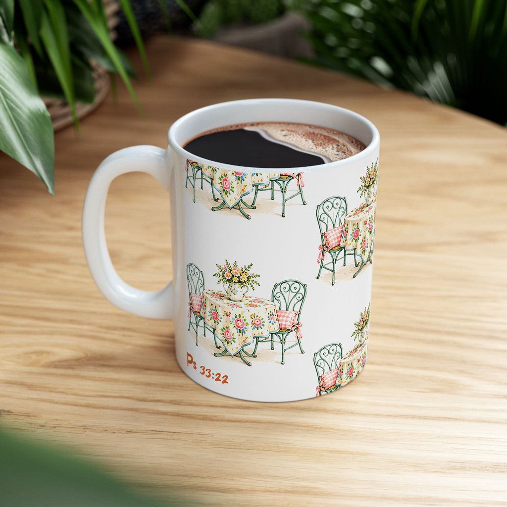 Whimsical Garden Chair Ceramic Mug