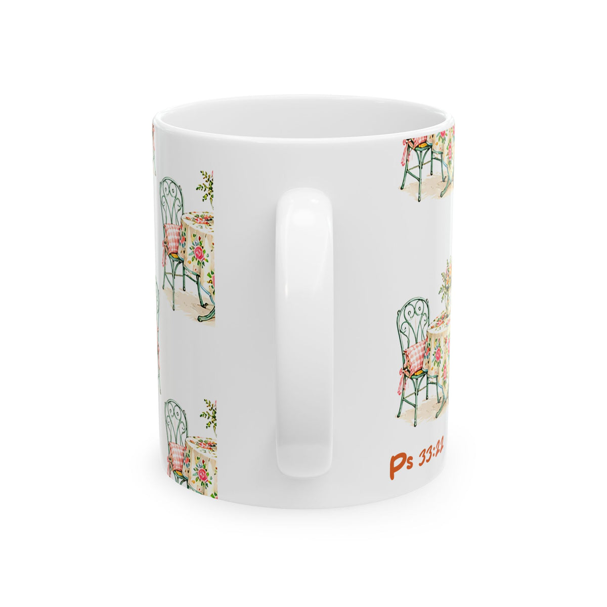 Whimsical Garden Chair Ceramic Mug