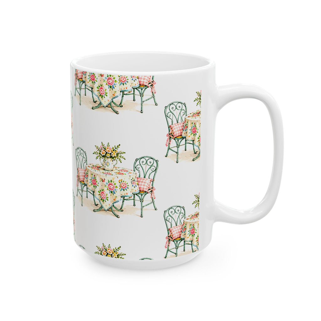 Whimsical Garden Chair Ceramic Mug
