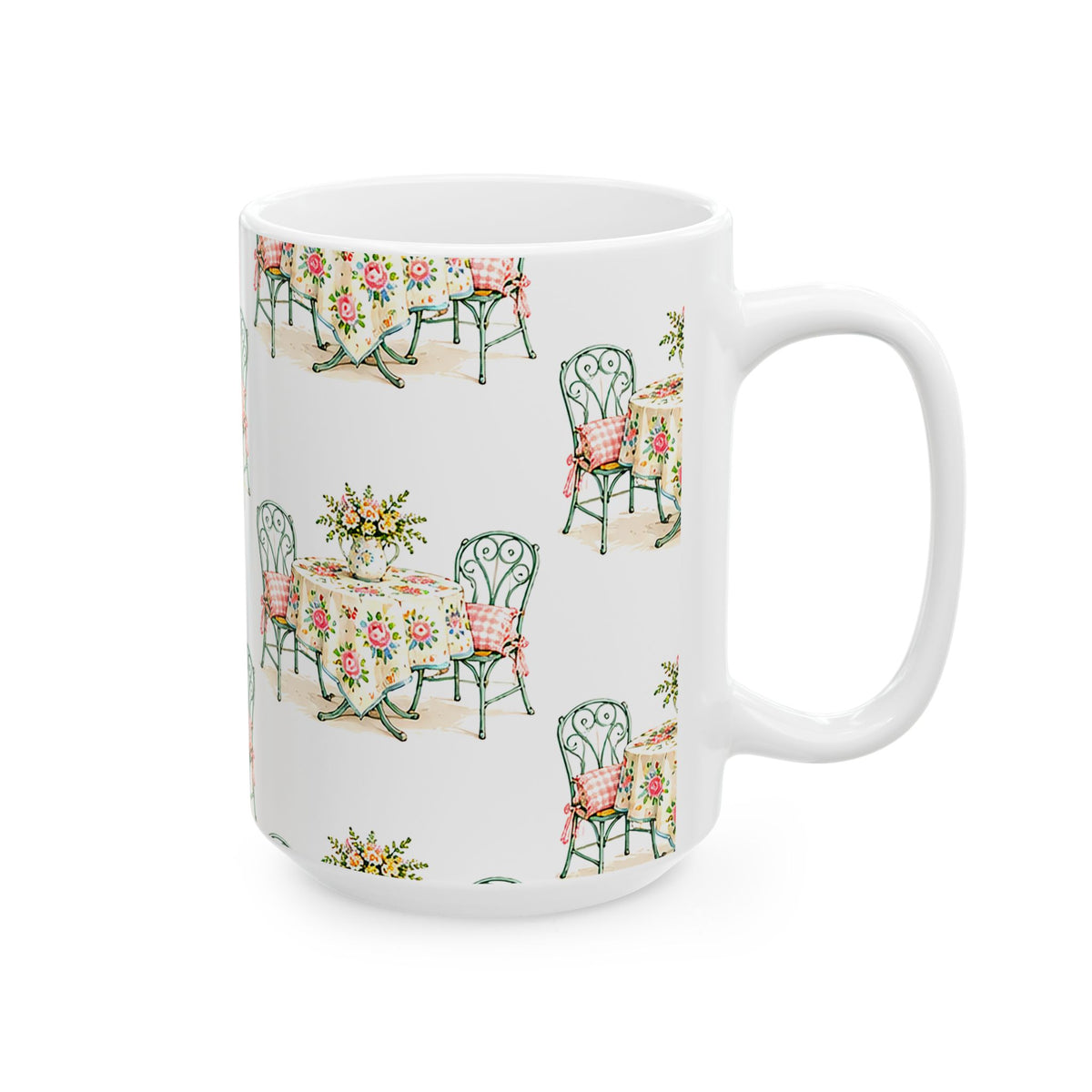 Whimsical Garden Chair Ceramic Mug