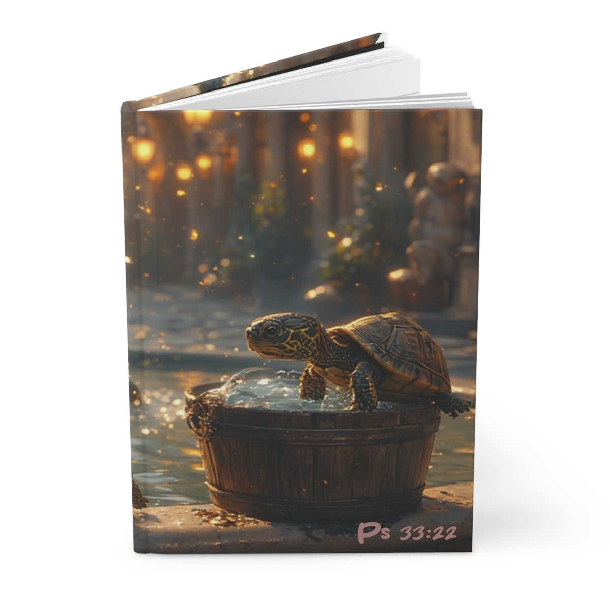 Hardcover Journal — Turtle Fountain Scripture Art