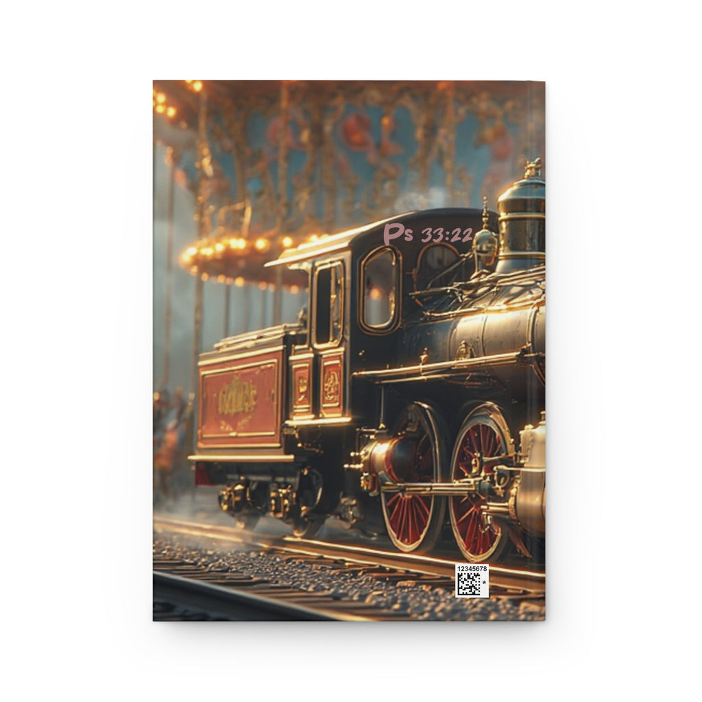 Vintage Steam Train Hardcover Journal — Nostalgic Carousel Notebook