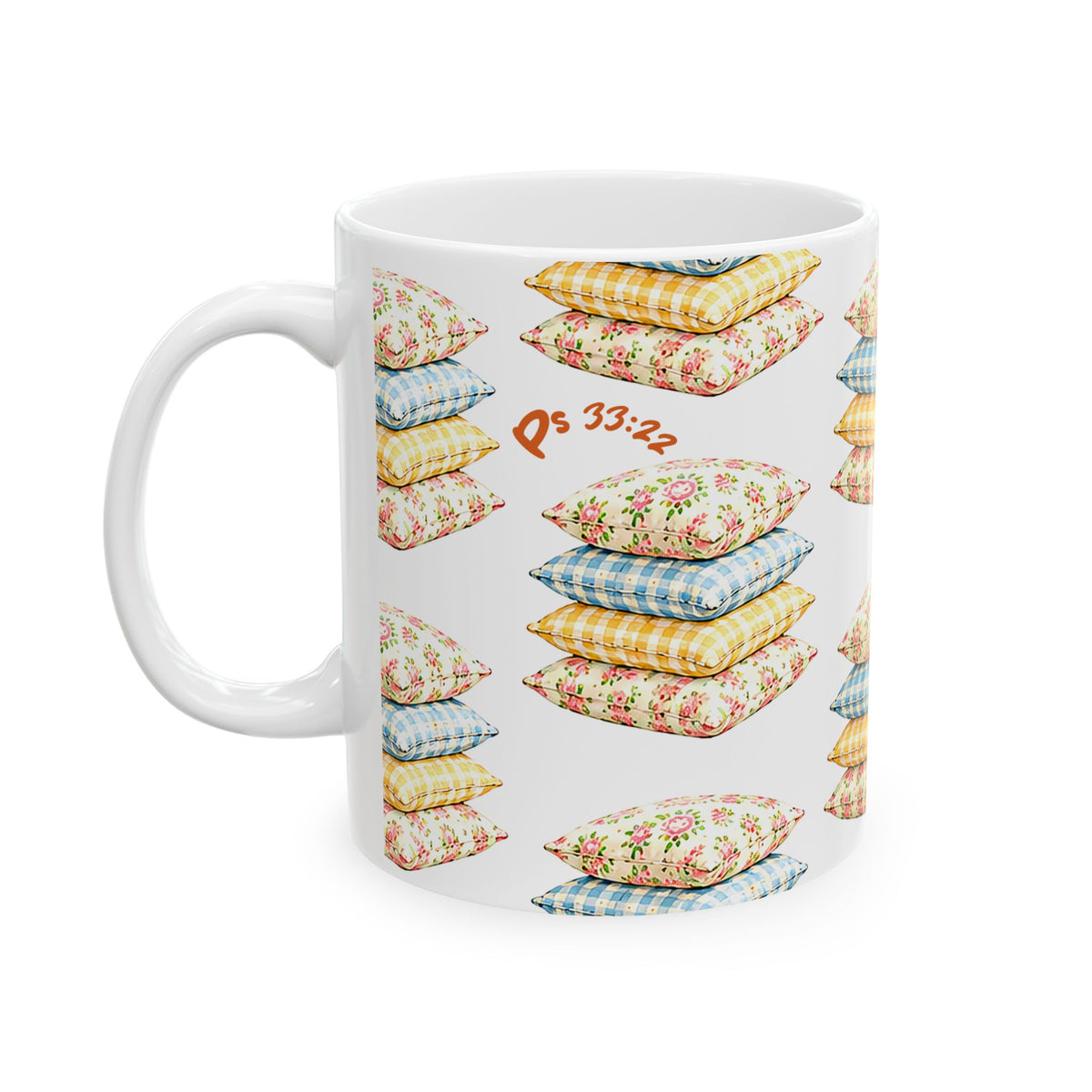 Cozy Cottage Pillow Stack Ceramic Mug (11oz & 15oz)