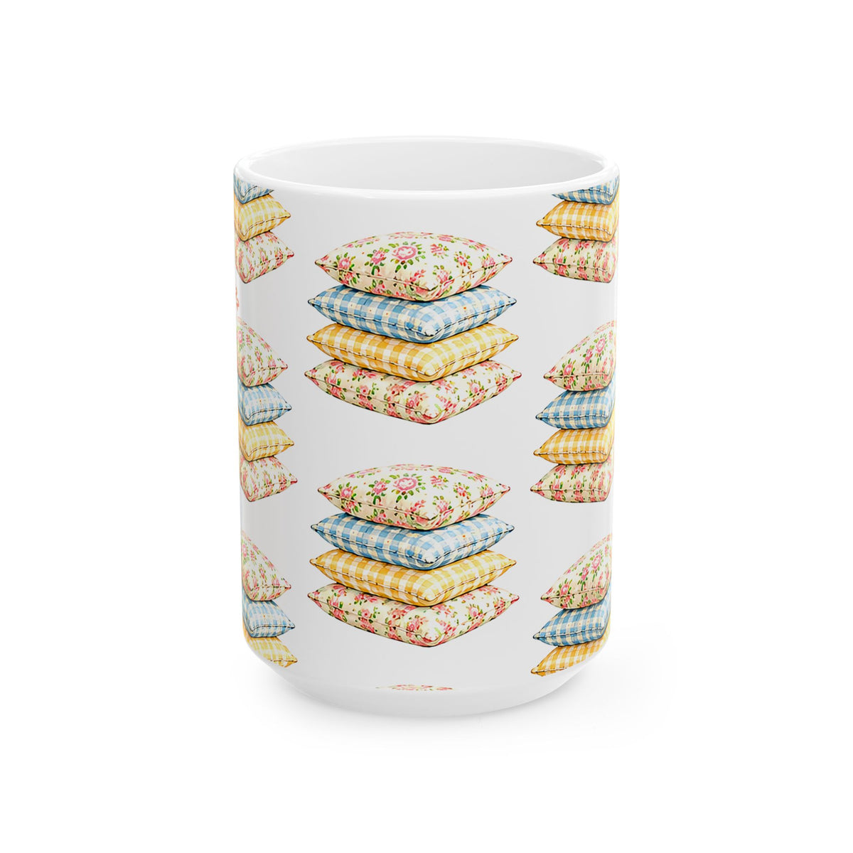 Cozy Cottage Pillow Stack Ceramic Mug (11oz & 15oz)