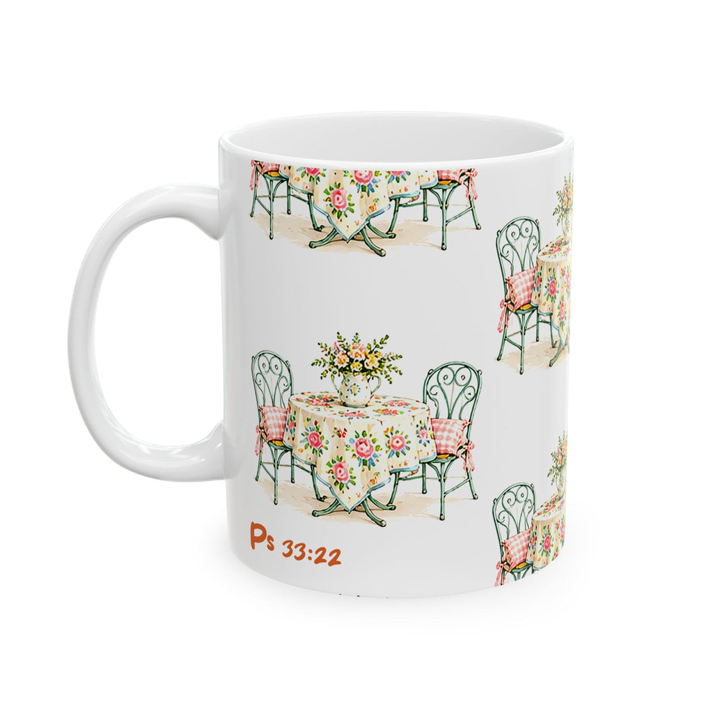 Whimsical Garden Chair Ceramic Mug