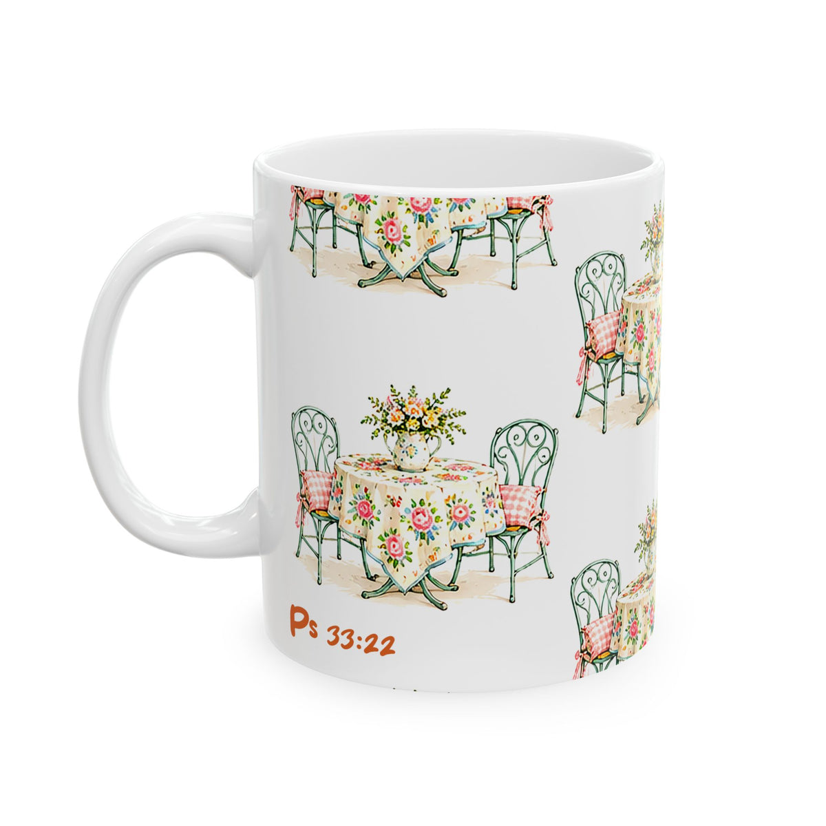 Whimsical Garden Chair Ceramic Mug
